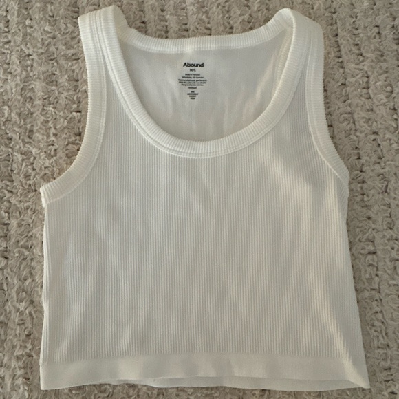 Abound White Ribbed Tank Top - Picture 2 of 3